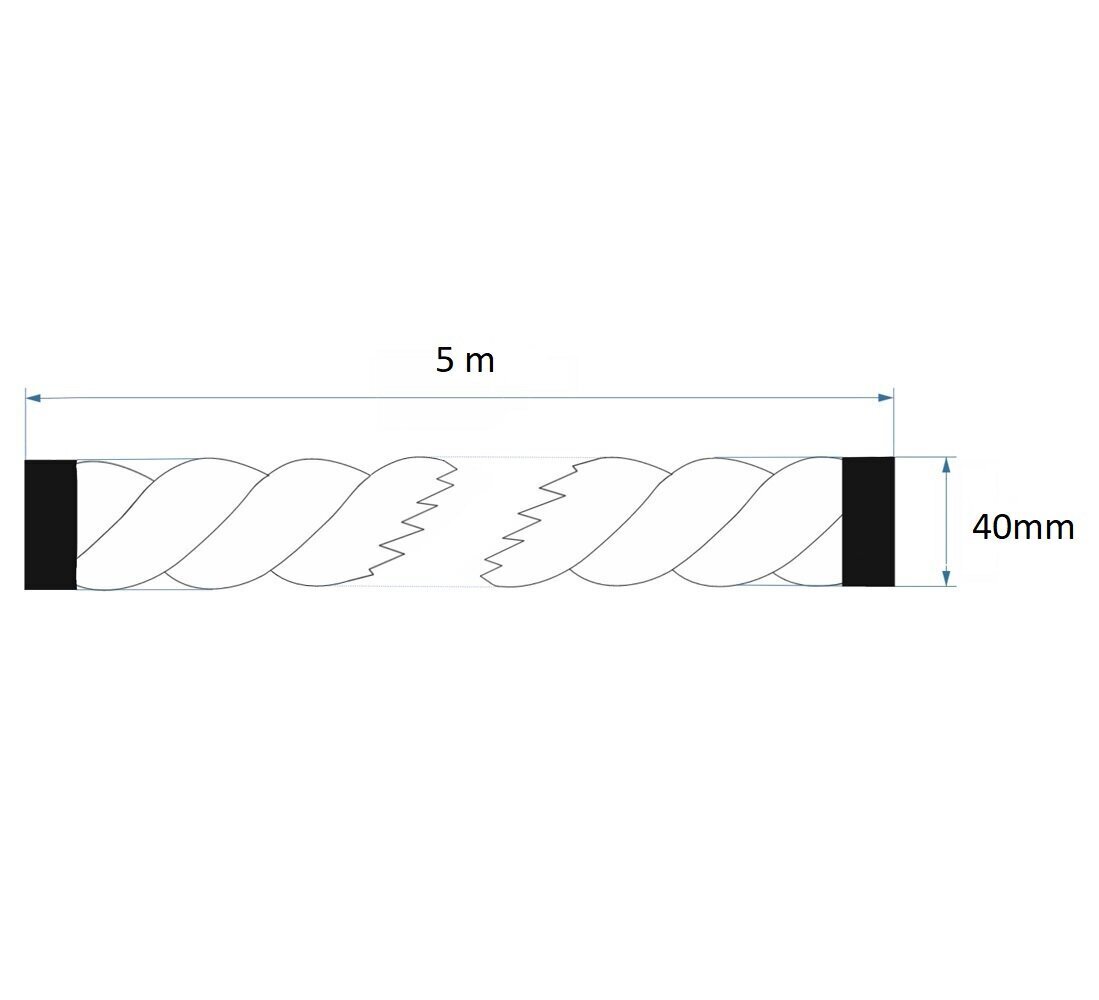 Džutas virve 40 mm, 5 m цена и информация | Dārza instrumenti | 220.lv