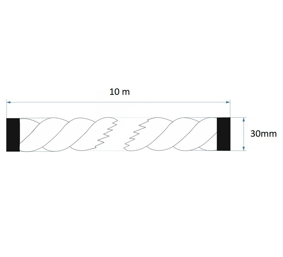 Džutas virve 30 mm, 10 m цена и информация | Dārza instrumenti | 220.lv