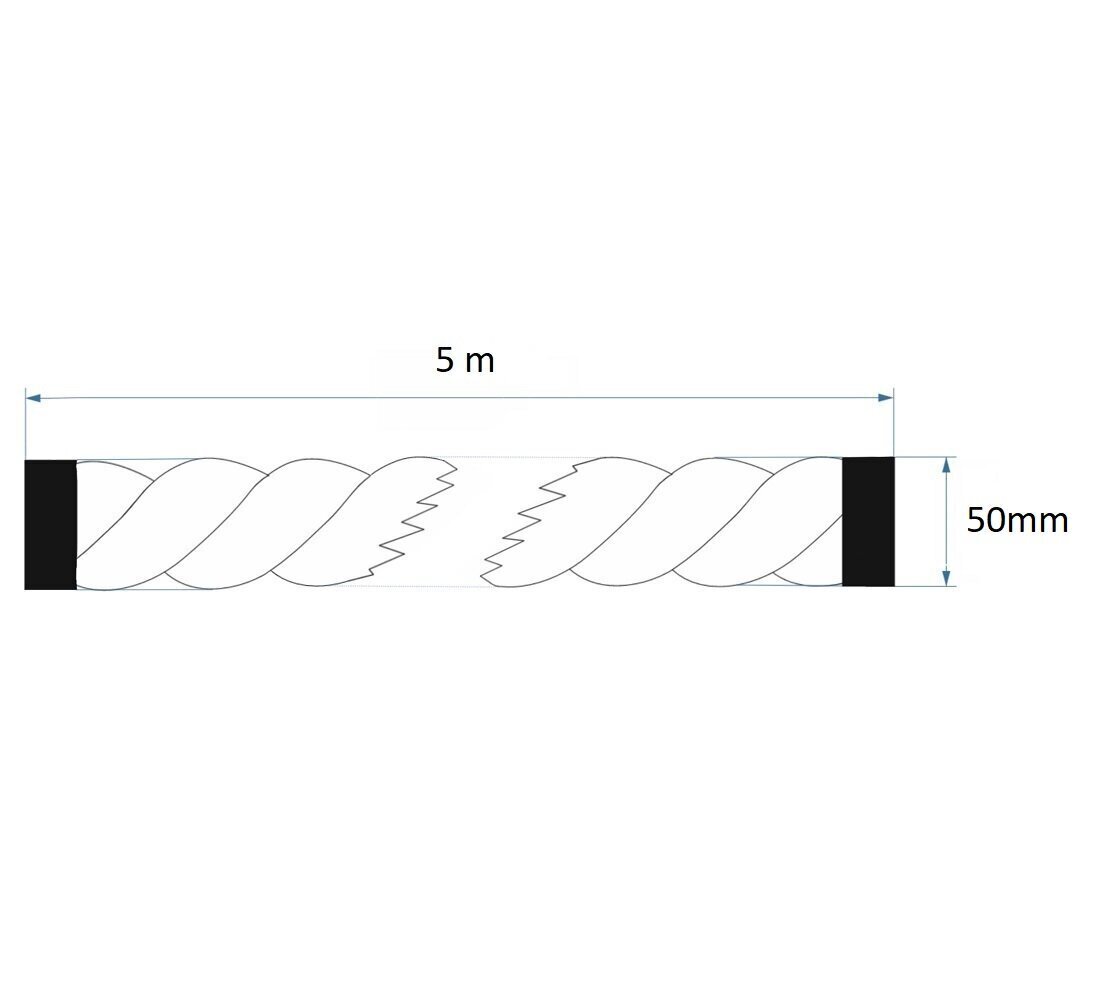 Džutas virve 50 mm, 5 m cena un informācija | Dārza instrumenti | 220.lv