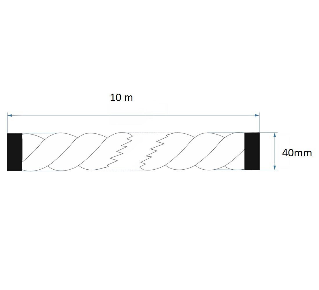 Džutas virve 40 mm, 10 m cena un informācija | Dārza instrumenti | 220.lv