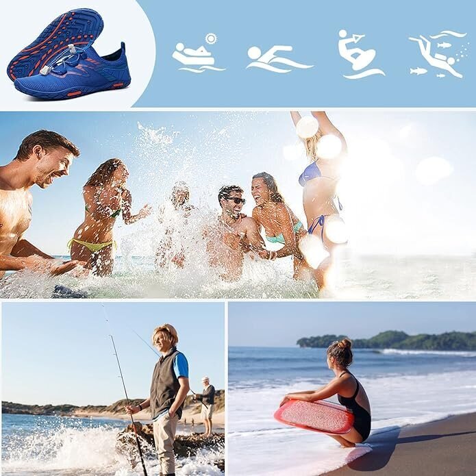 IceUnicorn peldēšanas un sporta apavi, 44 EU izmērs cena un informācija | Peldēšanas apavi | 220.lv