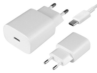 Сетевое зарядное устройство 5V3A 25W USB Type-C + кабель Type-C белый цена и информация | Зарядные устройства для телефонов | 220.lv