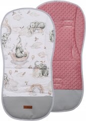 Divpusējs ratu ieliktnis Babymam, rozā, 80x40 cm cena un informācija | Aksesuāri bērnu ratiem | 220.lv
