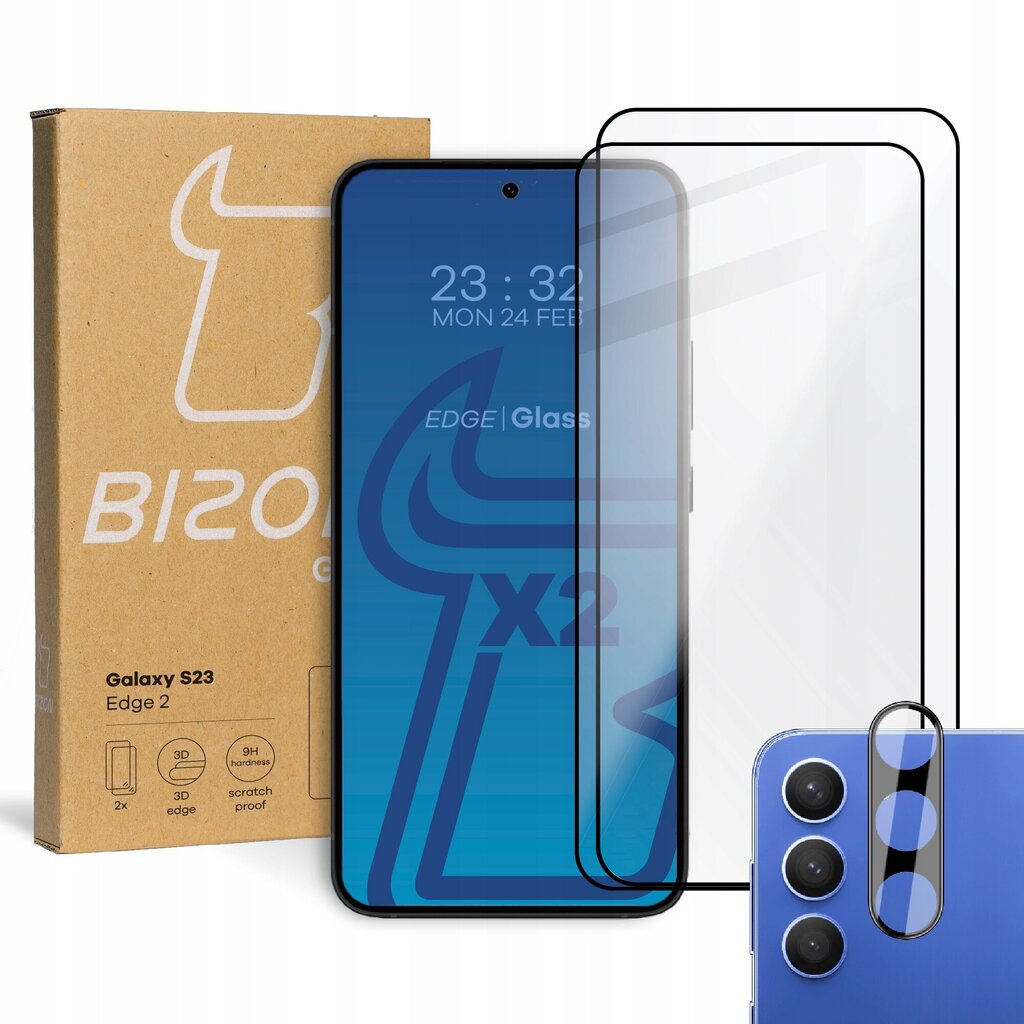 Bizon Galaxy S23 cena un informācija | Ekrāna aizsargstikli | 220.lv