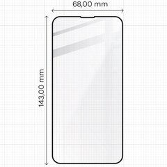 Bizon Glass Edge iPhone 13 melns 2 gabali cena un informācija | Ekrāna aizsargstikli | 220.lv