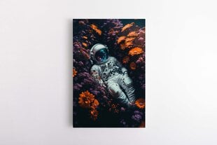 100x150 cm Kosmonauts galaktikas puķēs cena un informācija | Gleznas | 220.lv