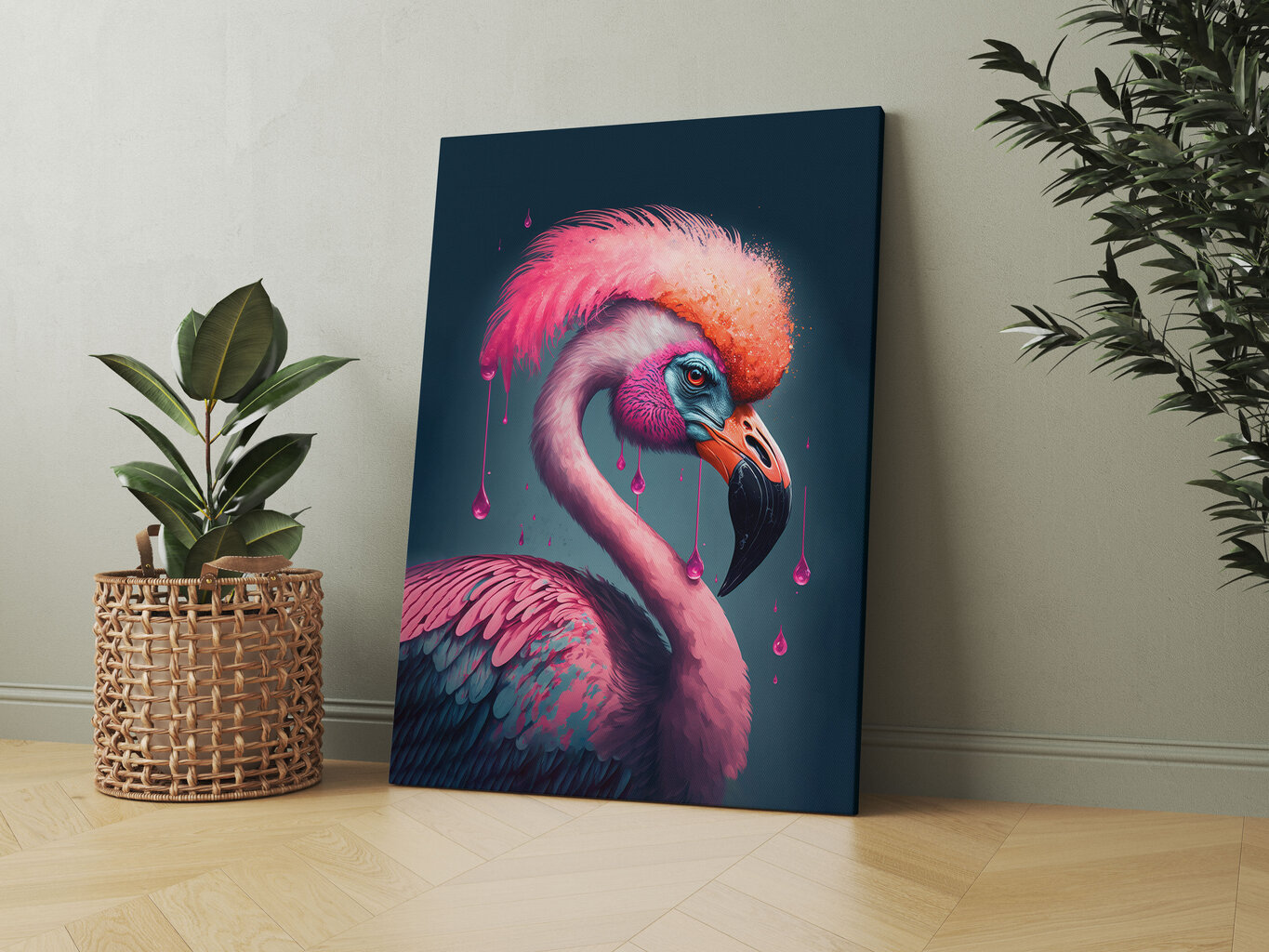 Glezna, 100x150 cm Flamingo cena un informācija | Gleznas | 220.lv