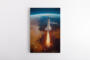 100x150 cm Raķetes pacelšanās no Zemes cena un informācija | Gleznas | 220.lv