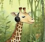 100x150 cm Glezna bērniem - Žirafu mūzika cena un informācija | Gleznas | 220.lv