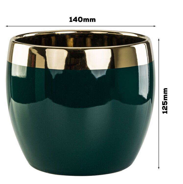 Puķu pods Green Glamour Sphere 14x12,5cm cena un informācija | Puķu podi | 220.lv