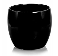 Керамический черный цветочный горшок 23см цена и информация | Вазоны | 220.lv