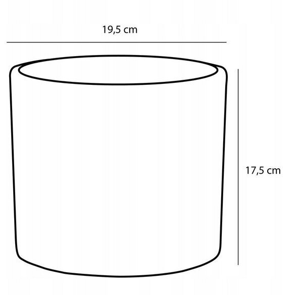 Edelman cilindrisks puķu pods 19 cm x 19 x 17 cm Grafīts cena un informācija | Puķu podi | 220.lv