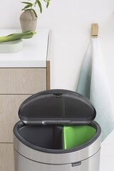 Brabantia atkritumu tvertne Touch 2 nodalījumi, 10+23 l cena un informācija | Miskastes | 220.lv