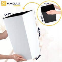 Горшок Kadax 24 см х 24 х 46,5 см диаметр 24 см пластик белый цена и информация | Вазоны | 220.lv