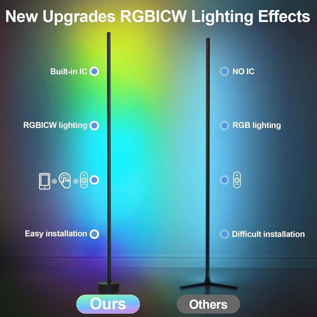 G.LUX RGB LED stāvlampa GD-Rainbow-F cena un informācija | Stāvlampas | 220.lv