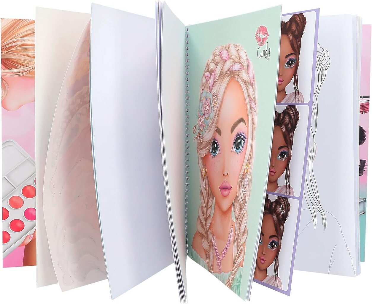 TOPModel Make-Up krāsojamā grāmata 12415 цена и информация | Krāsojamās grāmatas | 220.lv