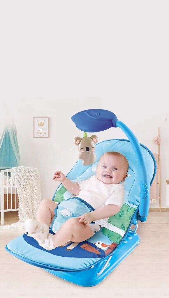 Bujaczek/ Baby DeckChair - zils HD-81283 cena un informācija | Bērnu šūpuļkrēsliņi | 220.lv