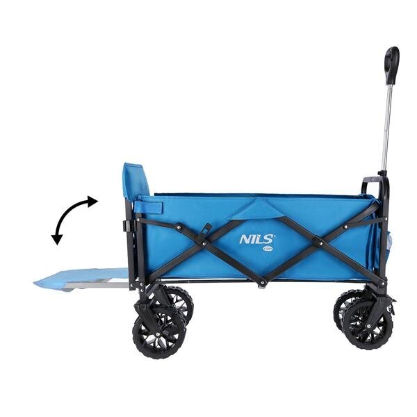 Saliekamie ratiņi Nils Camp Folding Wagon NC1608, zili cena un informācija | Citas tūrisma preces | 220.lv