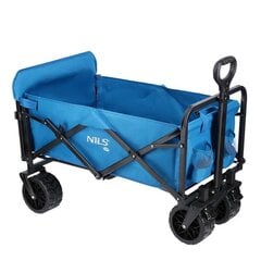 Saliekamie ratiņi Nils Camp Folding Wagon NC1608, zili cena un informācija | Citas tūrisma preces | 220.lv