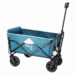 Saliekamie ratiņi Nils Camp Folding Wagon NC1606, zaļi/pelēki cena un informācija | Citas tūrisma preces | 220.lv