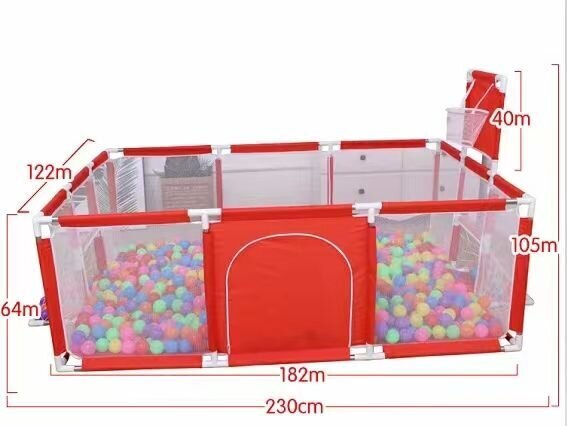 Bērnu rotaļu laukums PlayPen, pelēks цена и информация | Manēžas | 220.lv