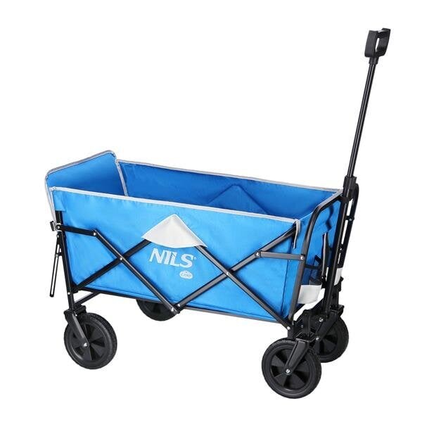 Saliekamie ratiņi Nils Camp Folding Wagon NC1606, pelēki/zili cena un informācija | Citas tūrisma preces | 220.lv