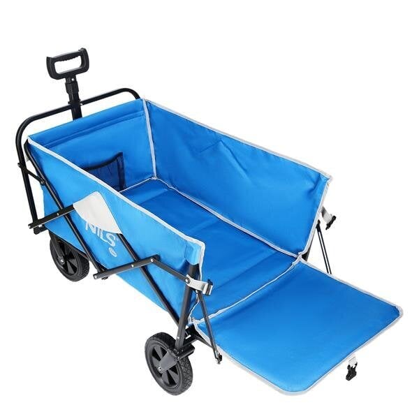 Saliekamie ratiņi Nils Camp Folding Wagon NC1606, pelēki/zili cena un informācija | Citas tūrisma preces | 220.lv