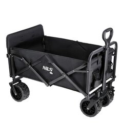 Saliekamie ratiņi Nils Camp Folding Wagon NC1608, melni цена и информация | Другой туристический инвентарь | 220.lv