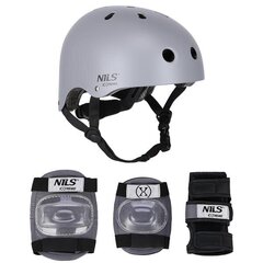 Aizsargu un ķiveres komplekts Nils Extreme MR290+H230 Helmet, pelēks, S цена и информация | Защиты | 220.lv