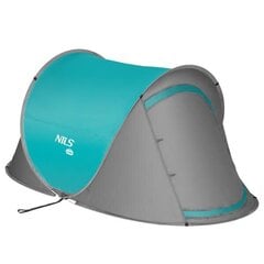 Telts Nils Camp Pop Up NC3743, zaļa/pelēka cena un informācija | Teltis | 220.lv