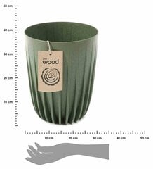 Puķu pods Stripped Eco Wood, 30x36 cm cena un informācija | Puķu podi | 220.lv