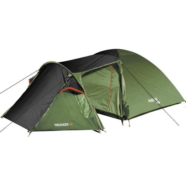 Telts Nils Camp Trekker III NC6312, zaļa cena un informācija | Teltis | 220.lv