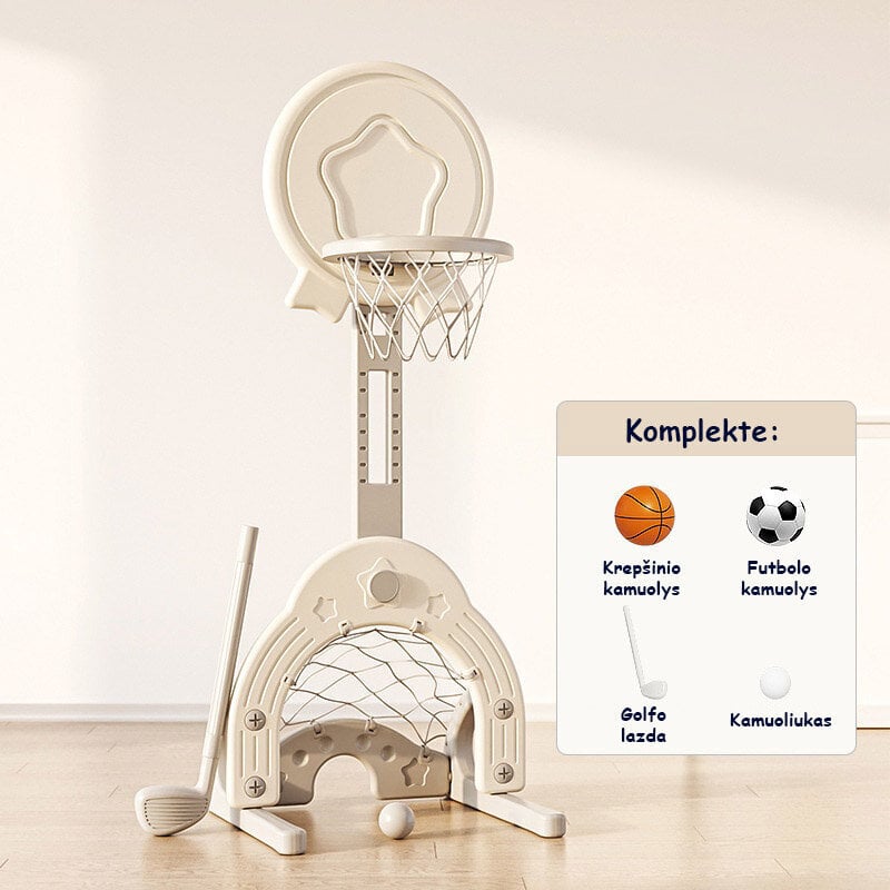 Basketbola stends bērniem Smart Mama 3in1, 150x55 cm cena un informācija | Basketbola grozi | 220.lv