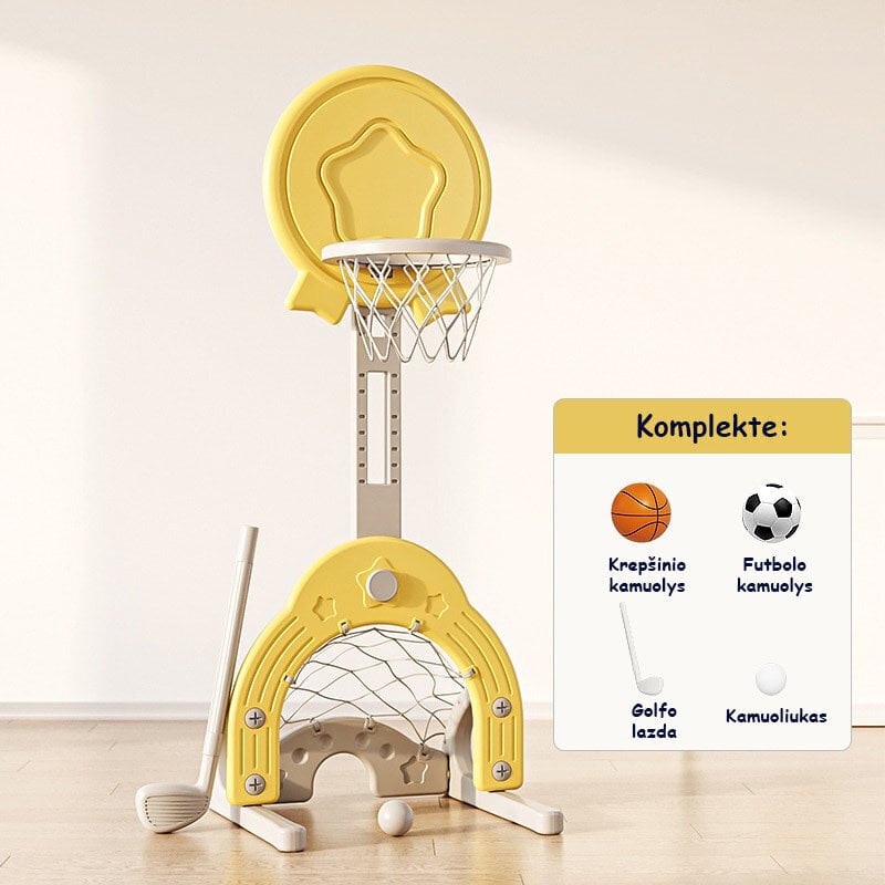 Basketbola stends bērniem Smart Mama 3in1, 150x55 cm cena un informācija | Basketbola grozi | 220.lv