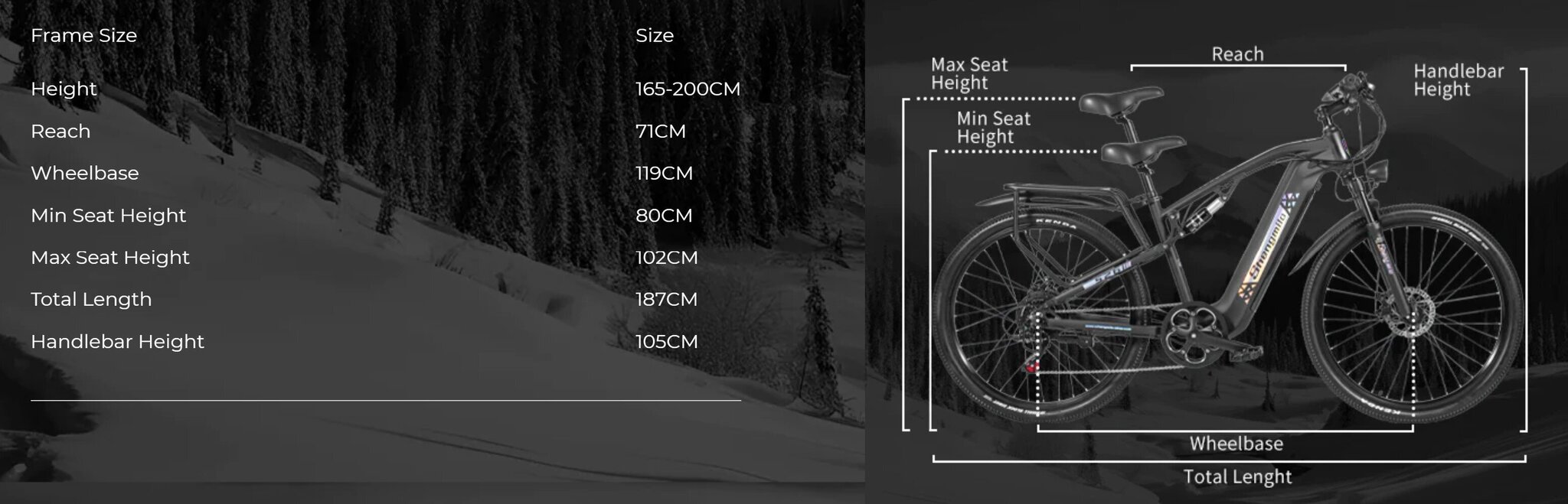 Elektriskais velosipēds Shengmilo S26, 26", melns cena un informācija | Elektrovelosipēdi | 220.lv