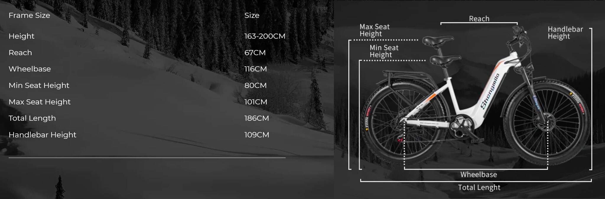 Elektriskais velosipēds Shengmilo MX06, 26", balts cena un informācija | Elektrovelosipēdi | 220.lv