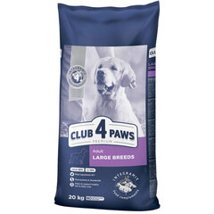 Club 4 paws Premium pilnvērtīga sausā barība pieaugušiem lielo šķirņu dzīvniekiem, 20kg cena un informācija | Sausā barība suņiem | 220.lv