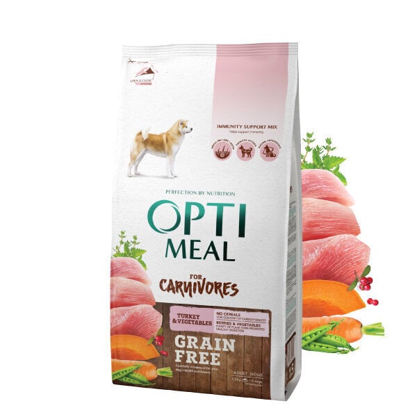 Optimeal™ Complete Grain Free sausā barība pieaugušajiem, visu šķirņu dzīvniekiem, 1,5 kg cena un informācija | Sausā barība suņiem | 220.lv