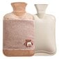 Plīša ūdens karsta ūdens pudele, karsta ūdens pudele 2L džemperī - netīri rozā, ar rotaļu lācīti cena un informācija | Sildošās preces | 220.lv