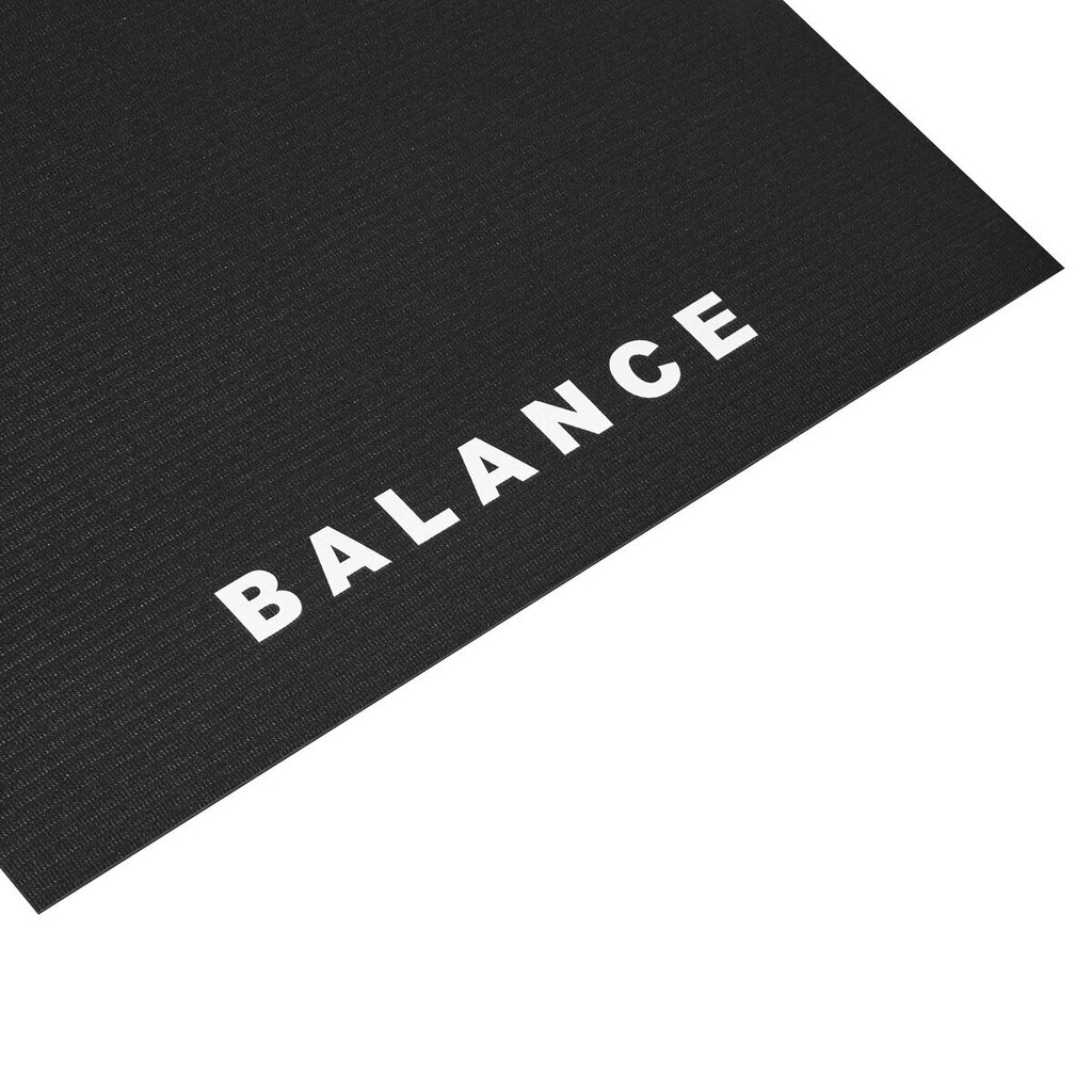 Jogas paklājiņš Balance, 185x68 cm, melns cena un informācija | Vingrošanas paklāji | 220.lv