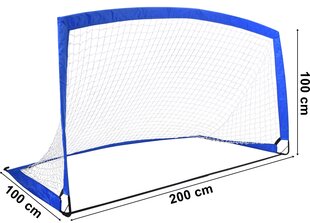 футбольные ворота 200 x 100 см цена и информация | Футбольные ворота и сетки | 220.lv