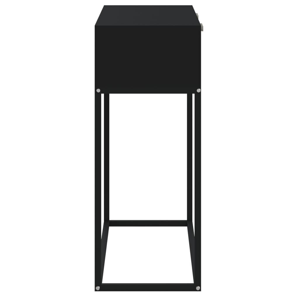 Konsoļu galds vidaXL 80x30x75cm, melns cena un informācija | Konsoles galdiņi | 220.lv