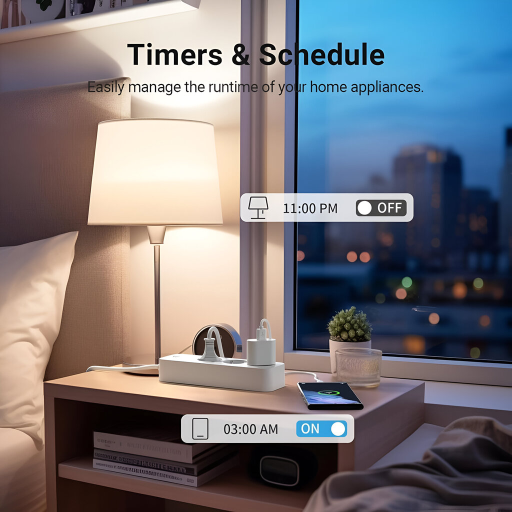 Viedais wifi elektrības pagarinātājs Livman EU-11 ar 3 rozetēm un lietotņu vadību cena un informācija | Pagarinātāji | 220.lv