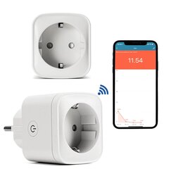 Viedā wifi elektrības kontaktligzda ar Tuya/Smartlife lietotni, Livman EU02 цена и информация | Электрические выключатели, розетки | 220.lv