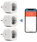 Wifi elektrības kontaktligzda ar Tuya/Smartlife lietotni 3 gab, Livman EU02 cena un informācija | Elektrības slēdži, rozetes | 220.lv