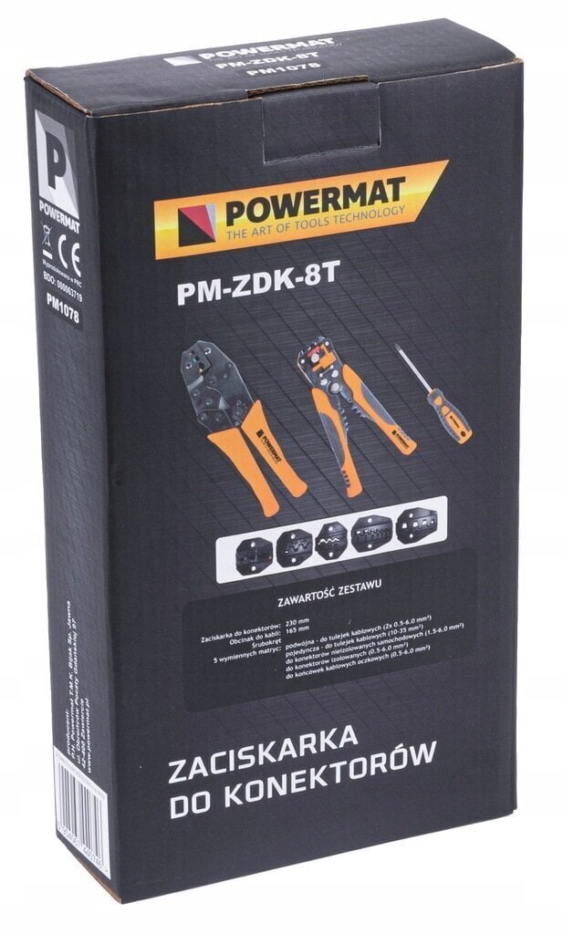 Gofrēšanas knaibles Powermat PM-ZDK-8T, 0,2-6 mm cena un informācija | Rokas instrumenti | 220.lv