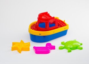 Smilšu rotaļlietu komplekts Diplo Ship ar formiņām cena un informācija | Ūdens, smilšu un pludmales rotaļlietas | 220.lv