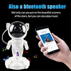 Аккумуляторный проектор галактик и звезд Astronaut с динамиком Bluetooth цена и информация | Праздничные декорации | 220.lv