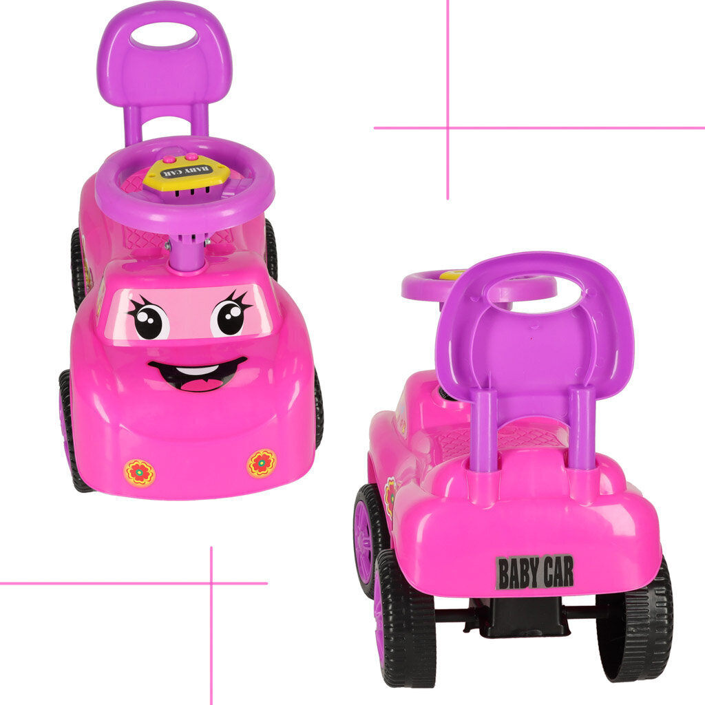 Stumjamā mašīna ar tauri, rozā cena un informācija | Rotaļlietas zīdaiņiem | 220.lv