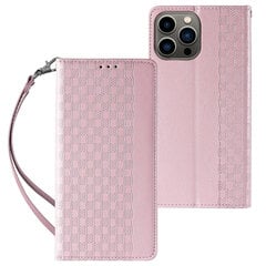 Чехол с магнитным ремешком Case pro iPhone 14 Plus Кошелек-книжка с мини-шнурком и подставкой Розовый цена и информация | Чехлы для телефонов | 220.lv